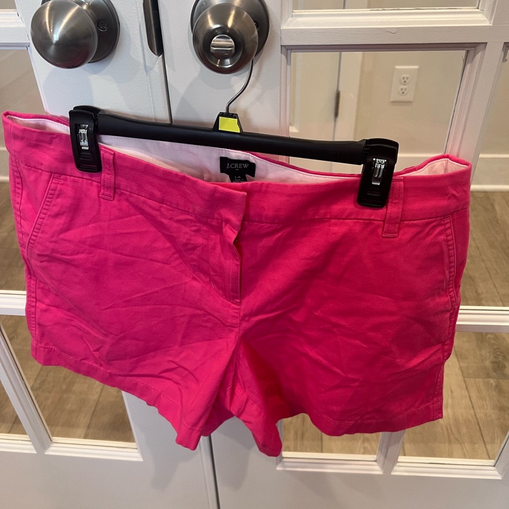J. Crew Hot Pink Chino Shorts